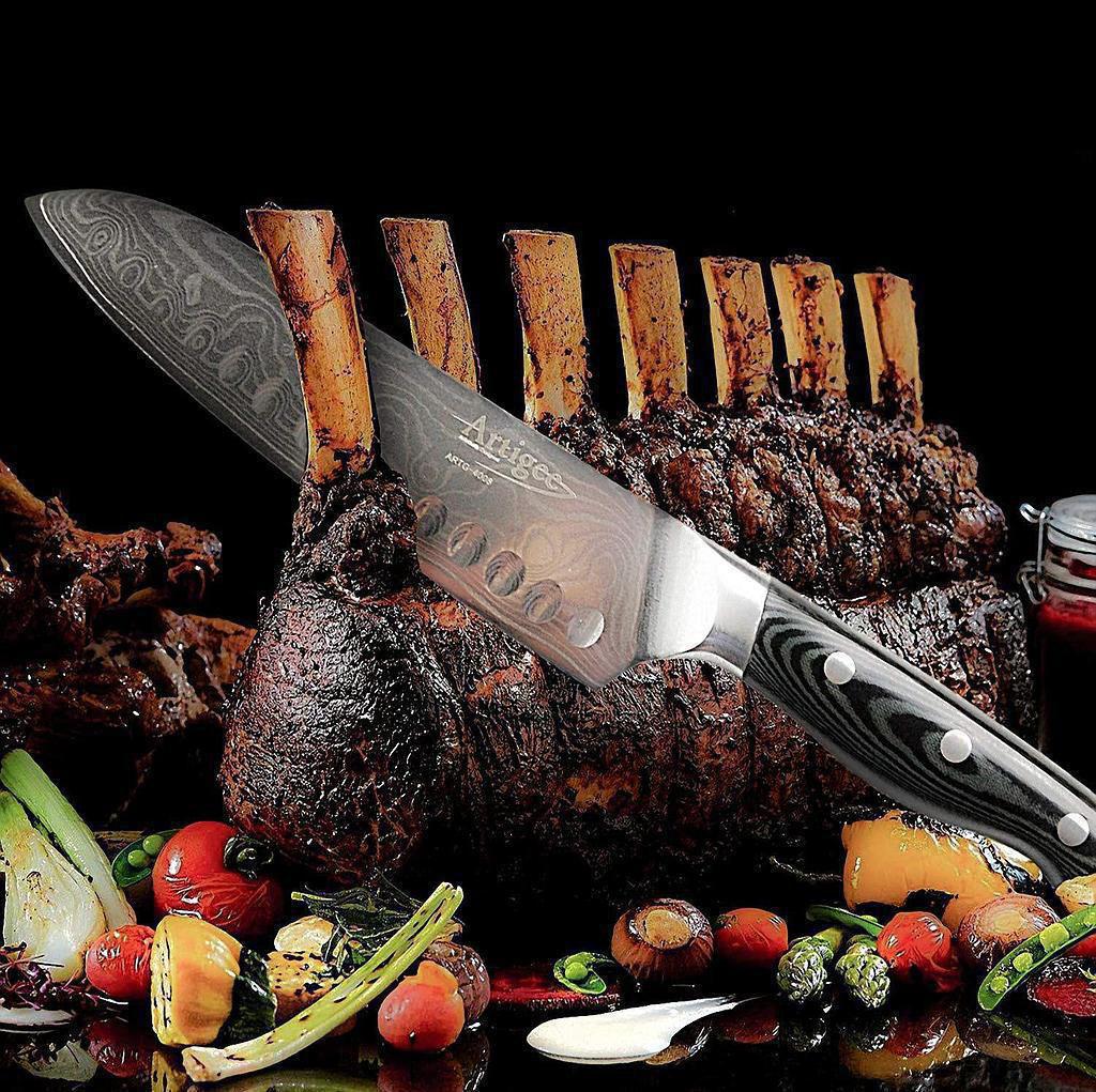 Artigee Professional Kitchen Knife Set, VG10 Blades, 67 Layers of